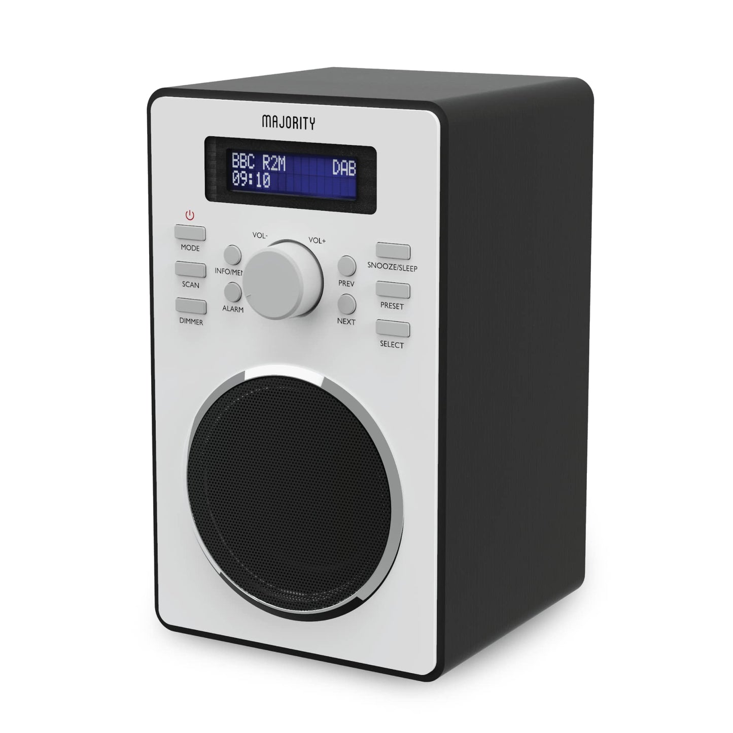 Majority Barton II Portable DAB Radio FM & DAB/DAB+ 20 Preset Stations Black