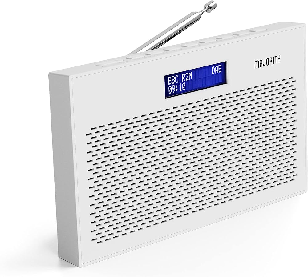 Majority Histon II Portable DAB Radio DAB/DAB+ & FM Compact Battery Mains White