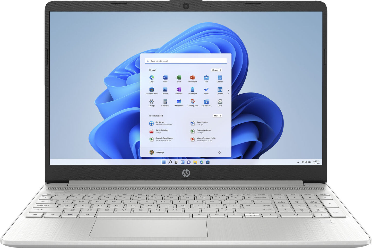 HP 15s-fq2016na Laptop 15.6" FHD i5-1135G7 8Gb 512Gb SSD W11 Silver 30A26EA#ABU