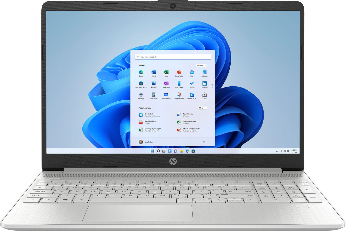 HP 15s-fq2024na 15.6" FHD Pentium Gold 7505 4Gb 128Gb SSD W10 Silver 3D4D8EA#ABU