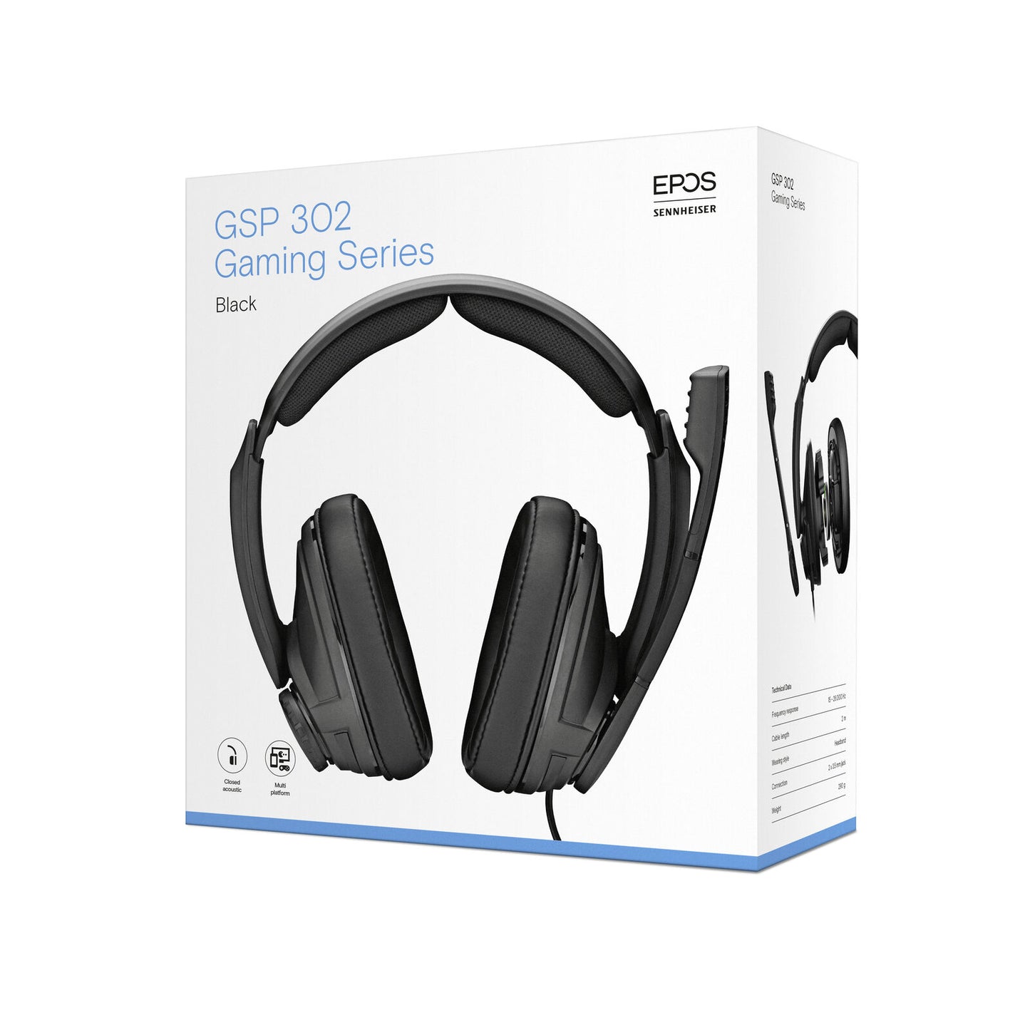 EPOS SENNHEISER GSP 302 GAMING SERIES BLACK HEADSET