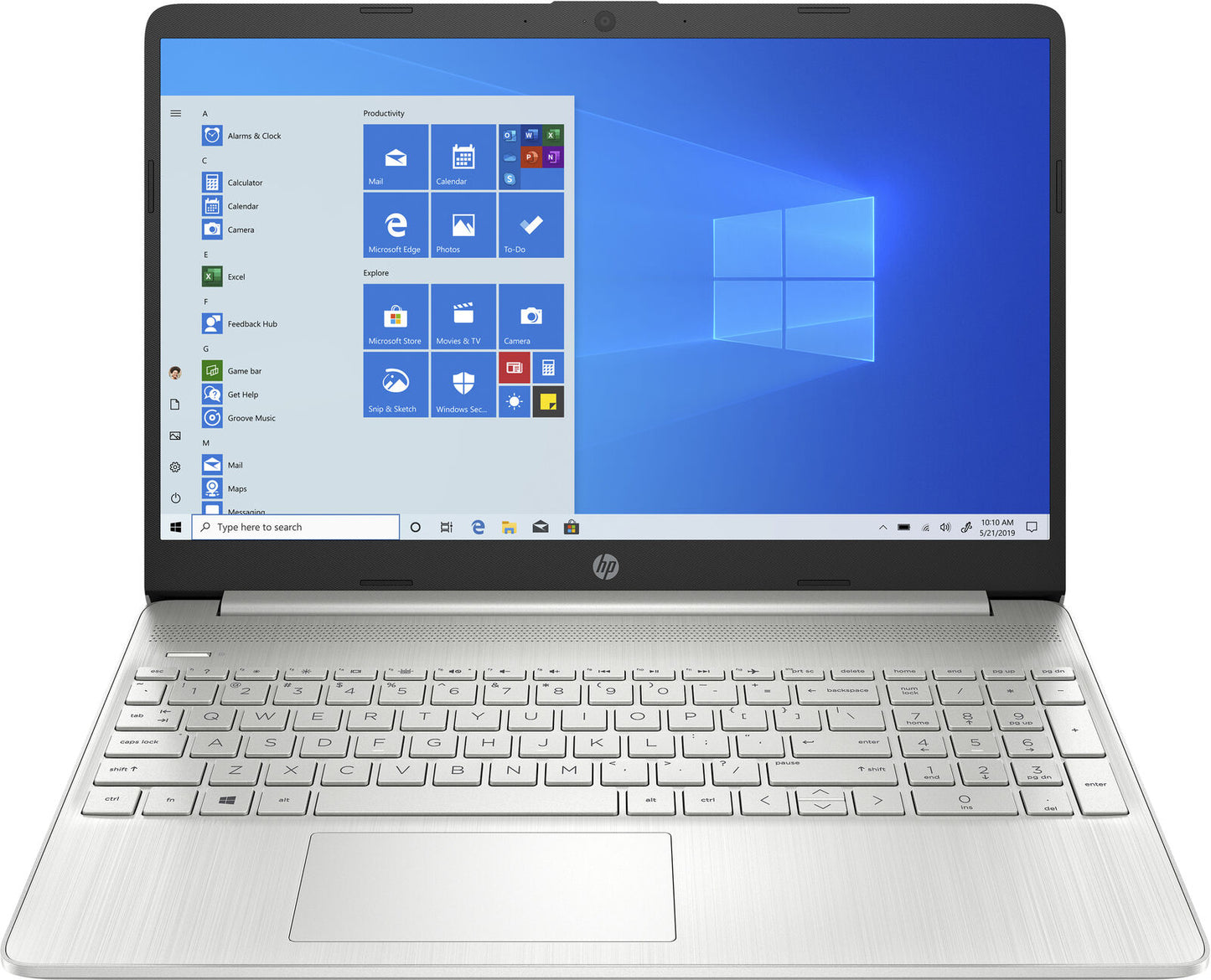 HP 15s-fq2024na 15.6" FHD Pentium Gold 7505 4Gb 128Gb SSD W10 Silver 3D4D8EA#ABU