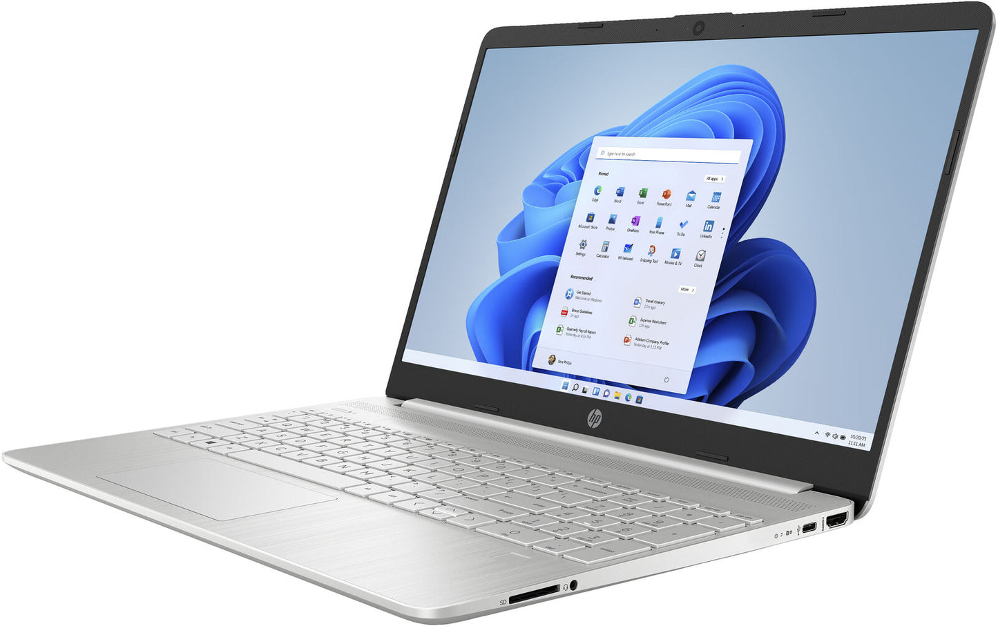 HP 15s-fq2016na Laptop 15.6" FHD i5-1135G7 8Gb 512Gb SSD W11 Silver 30A26EA#ABU