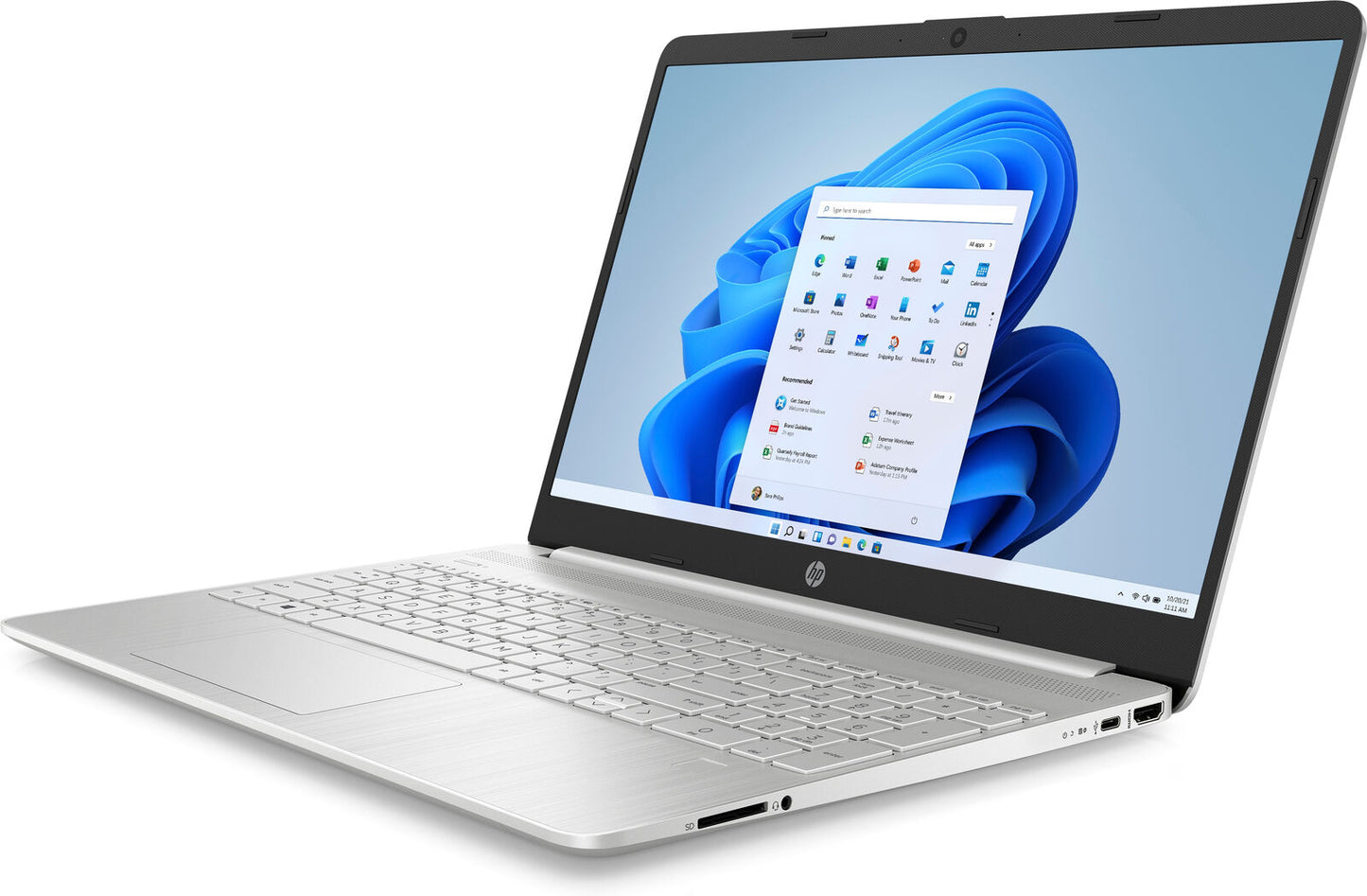 HP 15s-fq2024na 15.6" FHD Pentium Gold 7505 4Gb 128Gb SSD W10 Silver 3D4D8EA#ABU
