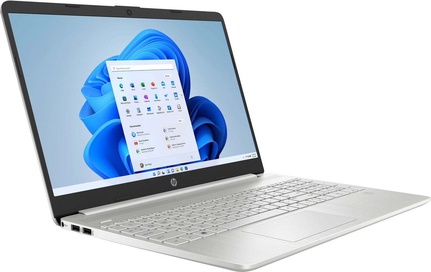 HP 15s-fq2024na 15.6" FHD Pentium Gold 7505 4Gb 128Gb SSD W10 Silver 3D4D8EA#ABU