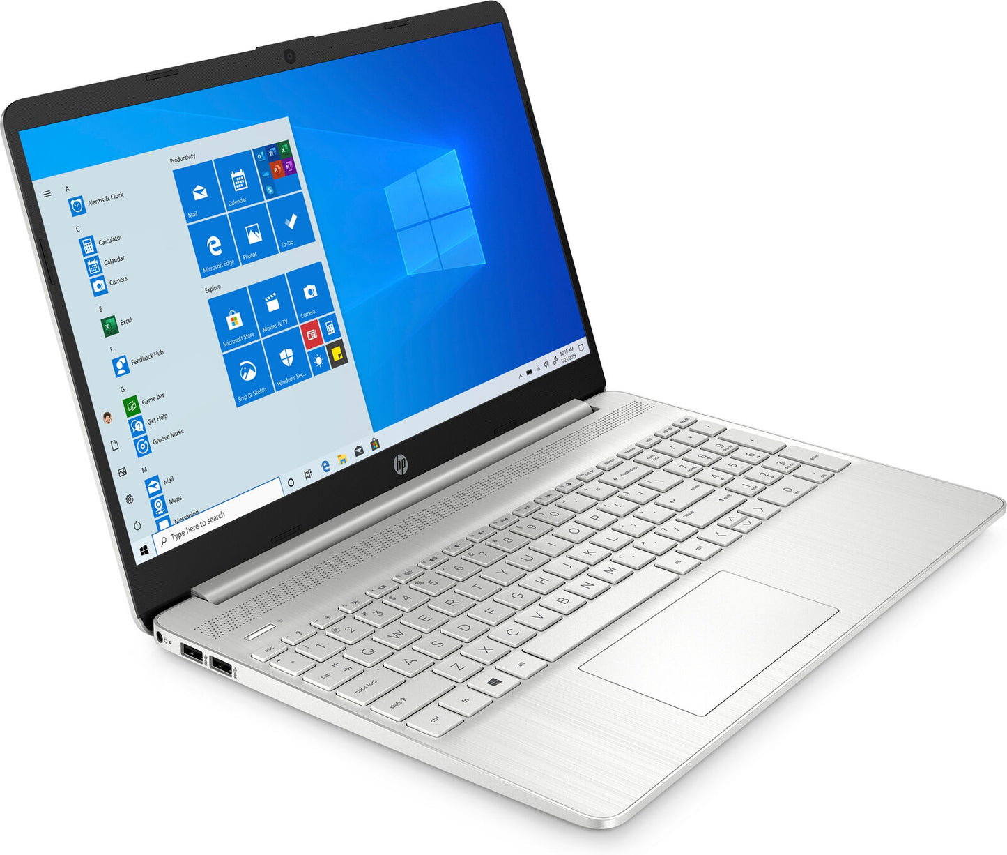 HP 15s-fq2024na 15.6" FHD Pentium Gold 7505 4Gb 128Gb SSD W10 Silver 3D4D8EA#ABU