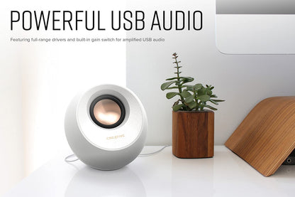 CREATIVE Pebble V3 Minimalistic 2.0 USB-C Desktop Speakers USB Audio Bluetooth 5.0