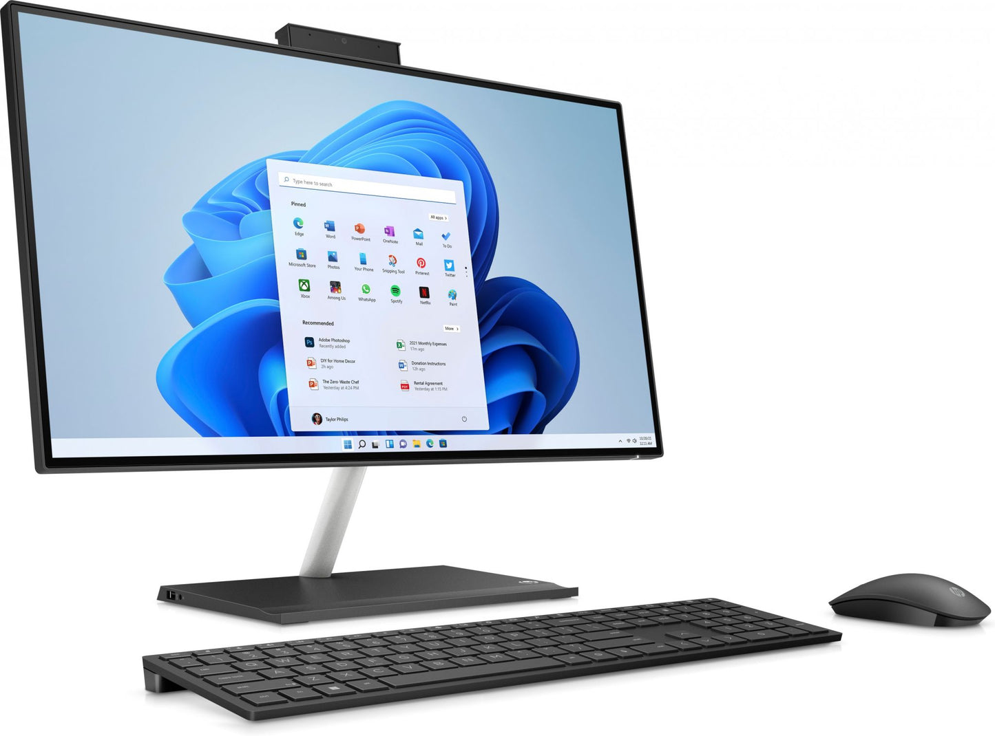 HP 24 -ck0000na AMD Ryzen™ 5 60.5 cm (23.8") 1920 x 1080 pixels 8 GB DDR4-SDRAM 256 GB SSD All-in-One PC Windows 11 Home Wi-Fi 5 (802.11ac) Black
