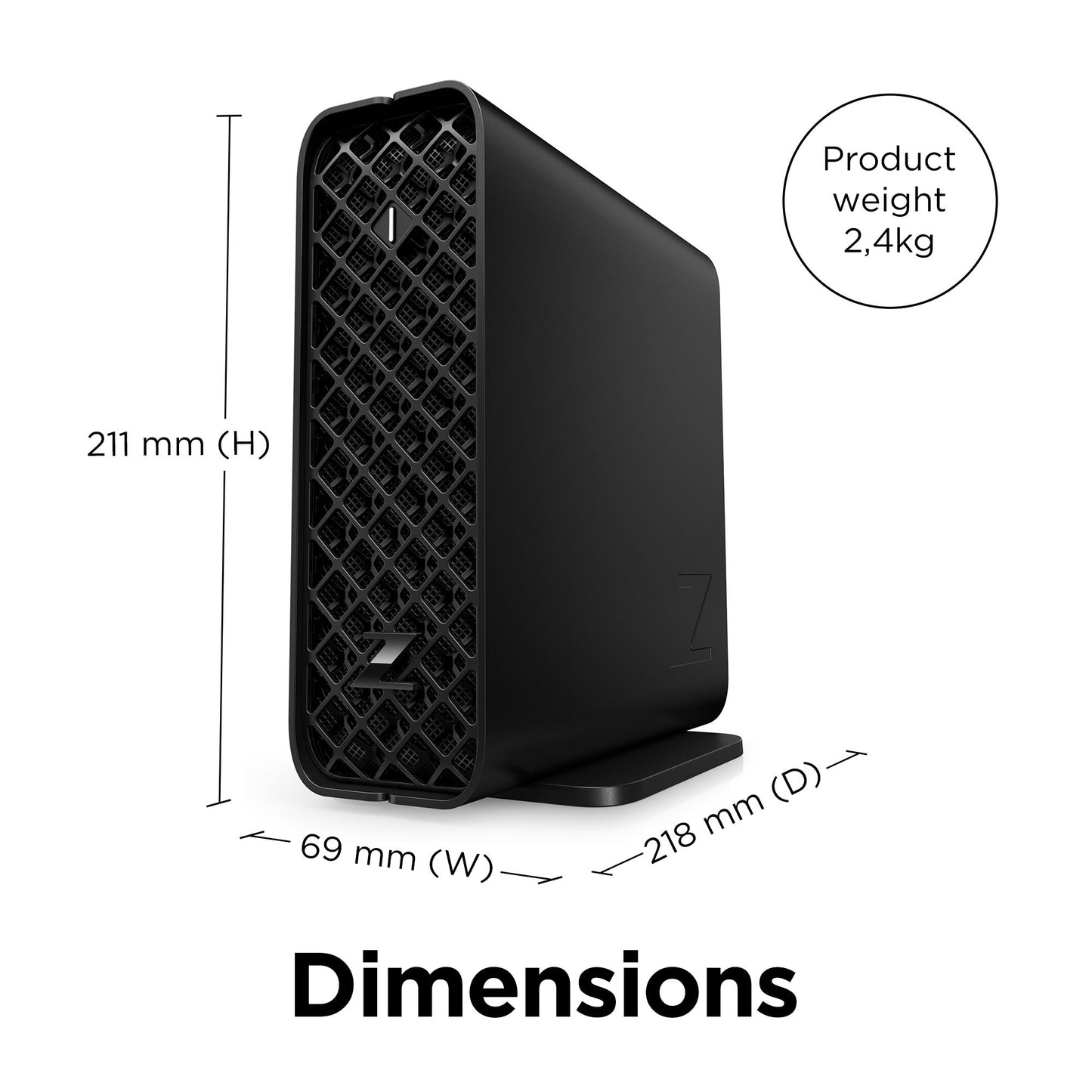 HP Z2 G9 Mini PC Intel® Core™ i7 i7-12700 16 GB DDR5-SDRAM 512 GB SSD NVIDIA T400 Windows 11 Pro Workstation Black