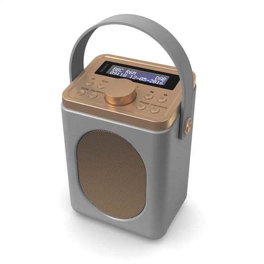 Majority Little Shelford DAB Portable Radio Bluetooth FM 20 Preset Grey