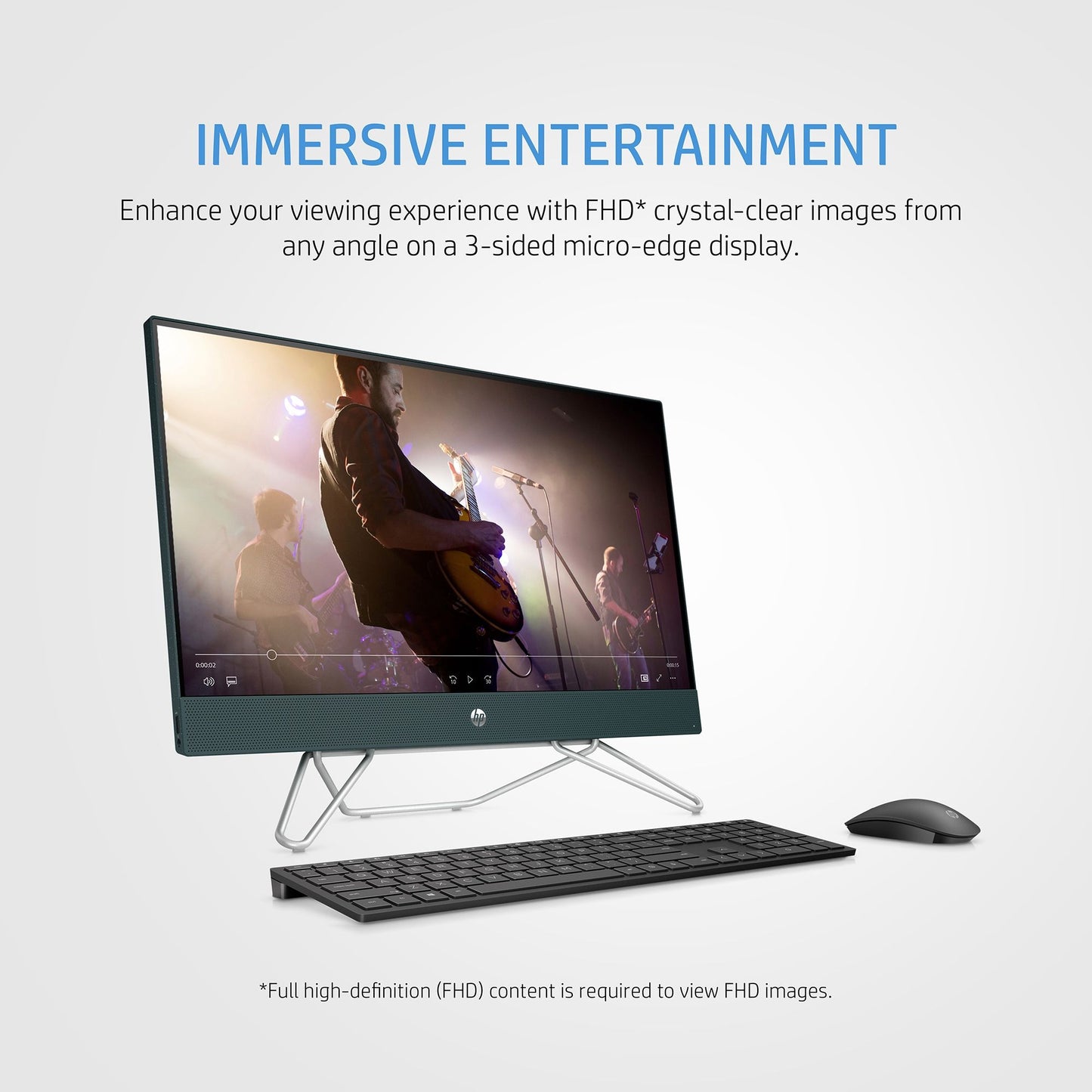 HP 24-cb0033na Intel® Celeron® 60.5 cm (23.8") 1920 x 1080 pixels 4 GB DDR4-SDRAM 256 GB SSD All-in-One PC Windows 11 Home Wi-Fi 5 (802.11ac) White