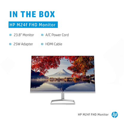 HP M24f computer monitor 60.5 cm (23.8") 1920 x 1080 pixels Full HD Black, Silver