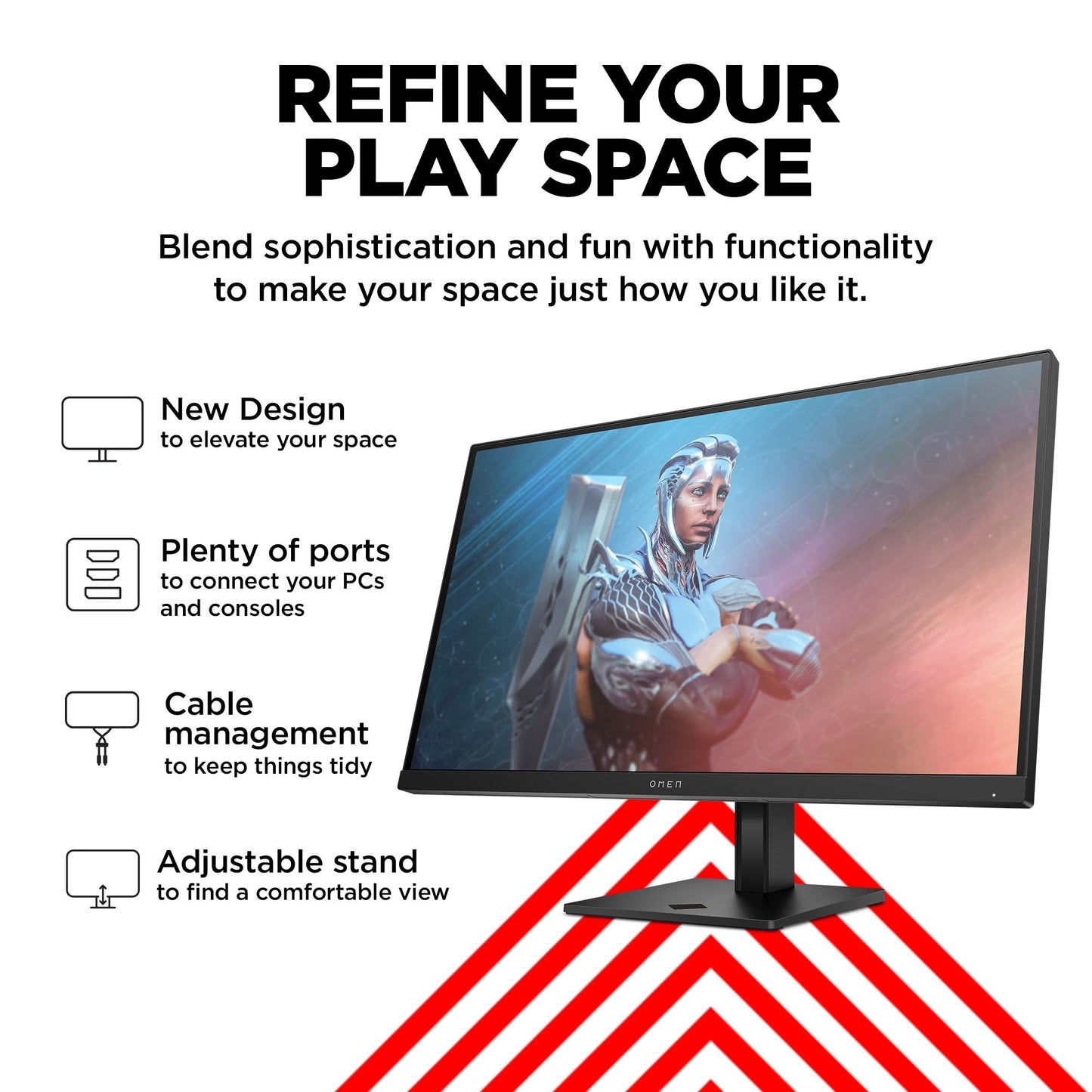 HP OMEN by HP 27 computer monitor 68.6 cm (27") 1920 x 1080 pixels Full HD Black