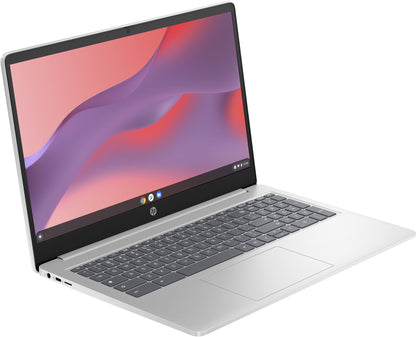 HP Chromebook 15a-nb0000na 39.6 cm (15.6") Full HD Intel® Core™ i3 i3-N305 4 GB LPDDR5-SDRAM 128 GB eMMC Wi-Fi 6 (802.11ax) ChromeOS Silver