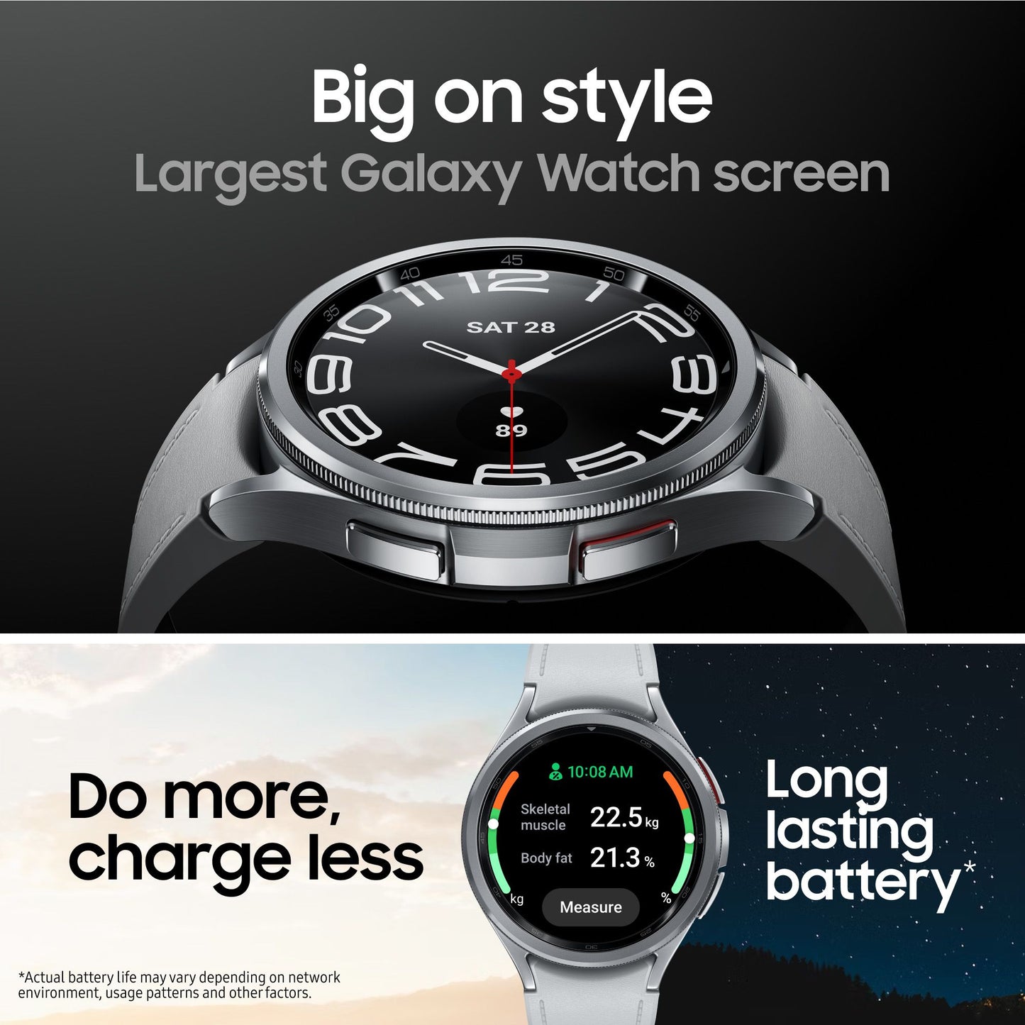 Samsung Galaxy Watch6 Classic SM-R950NZSAEUA smartwatch / sport watch 3.3 cm (1.3") OLED 43 mm Digital 432 x 432 pixels Touchscreen Black Wi-Fi GPS (satellite)