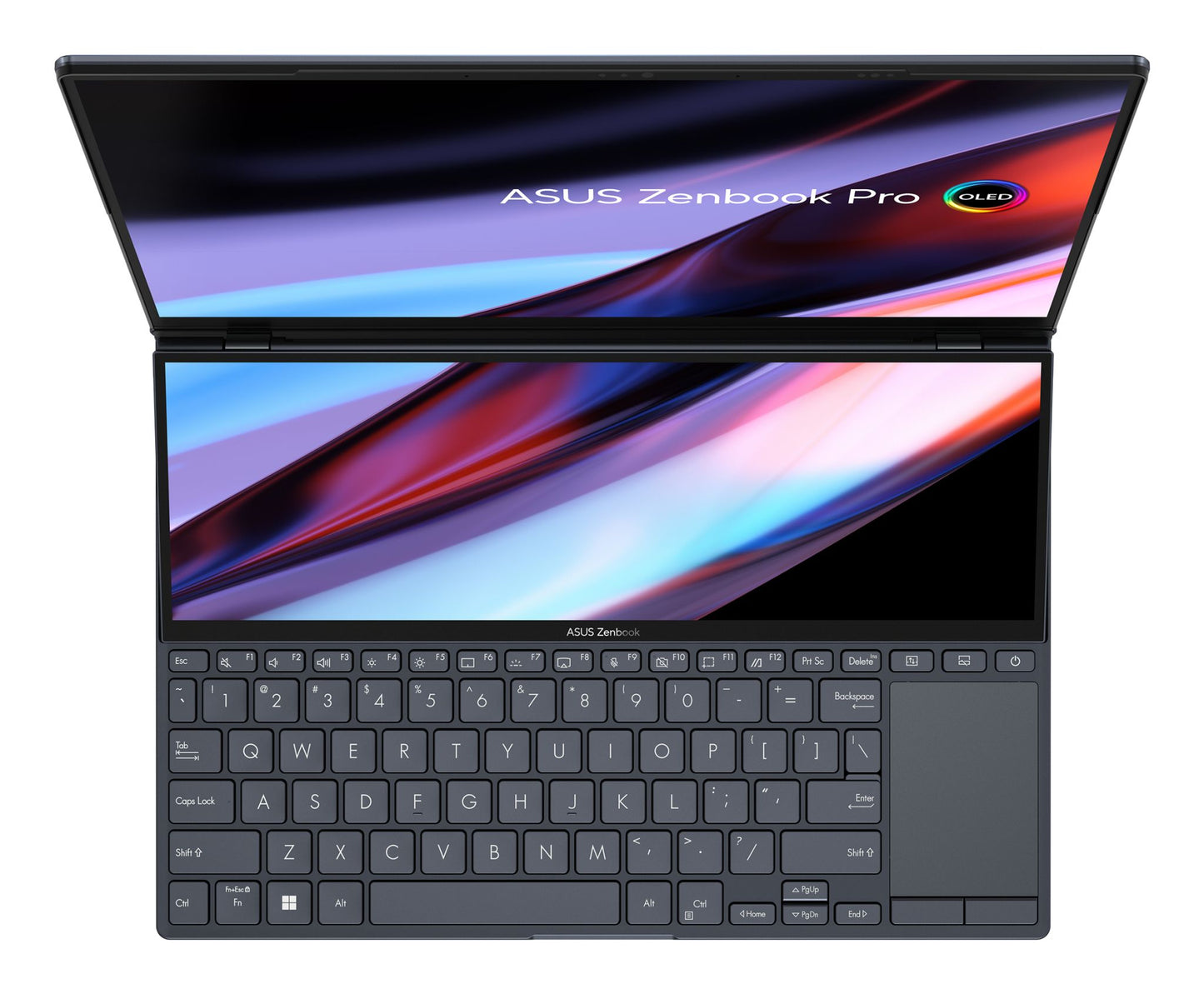 ASUS Zenbook Pro 14 Duo OLED UX8402ZA-M3033W Intel® Core™ i7 i7-12700H Laptop 36.8 cm (14.5") Touchscreen 2.8K 16 GB LPDDR5-SDRAM 512 GB SSD Wi-Fi 6E (802.11ax) Windows 11 Home Black
