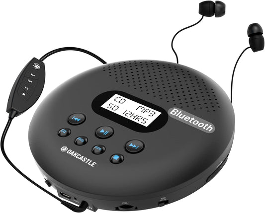 OAKCASTLE CD125 Bluetooth Portable CD Player with Speakers
