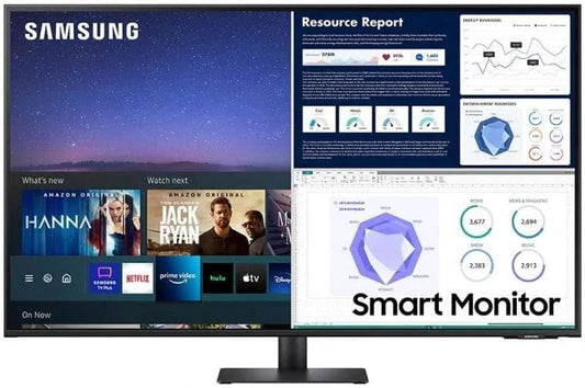 Samsung LS32BM501EUXXU 32" Full HD Smart Monitor Smart Hub for TV streaming and catch up apps - White