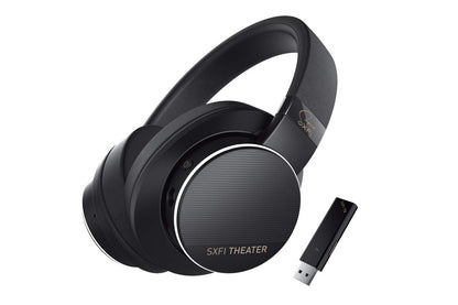 Creative SXFI Theater 2.4 GHz Low-Latency Wireless USB Headphones with Super X-Fi