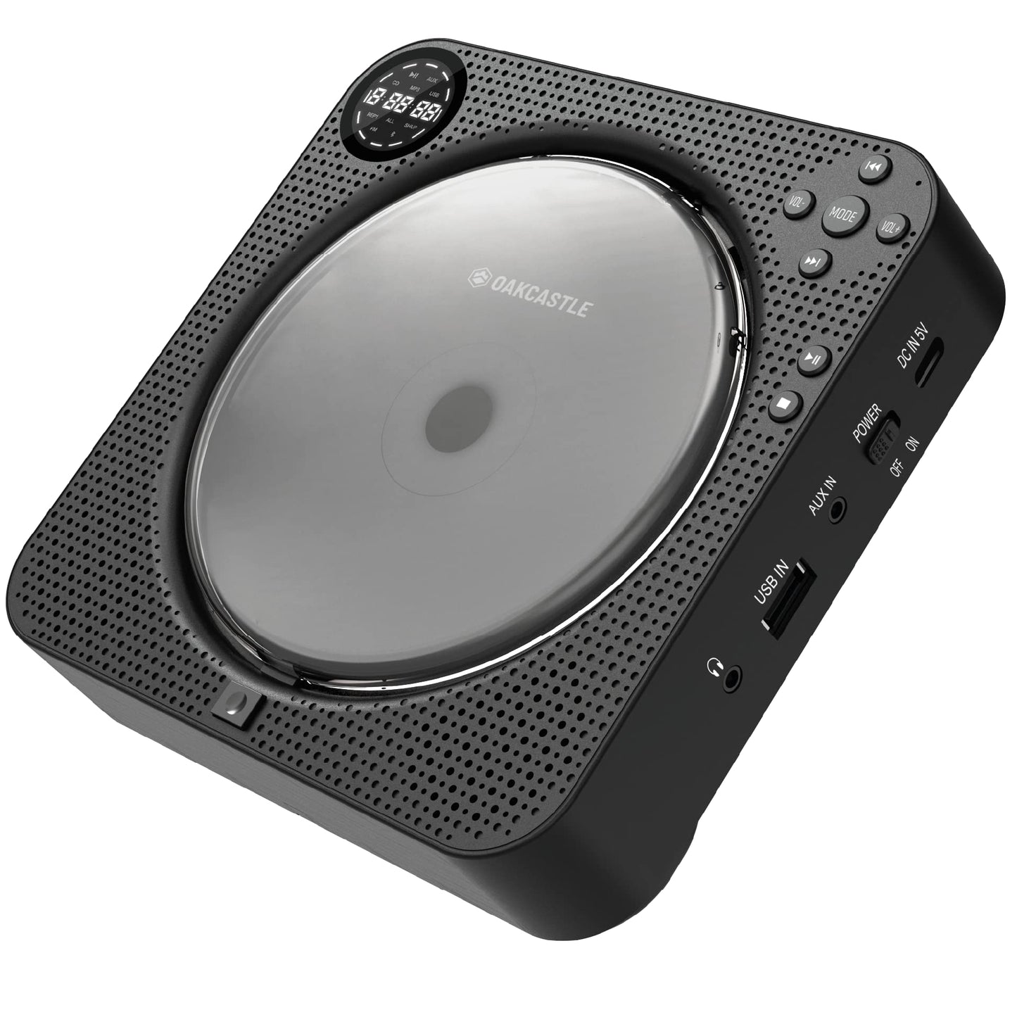 Oakcastle CD150 Wall Mountable Portable CD Player with Speakers