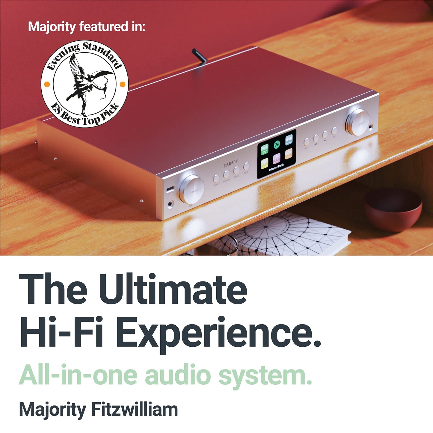 Majority Fitzwilliam 2 Hi-Fi Tuner - Digital DAB/DAB+/FM & Internet Radio