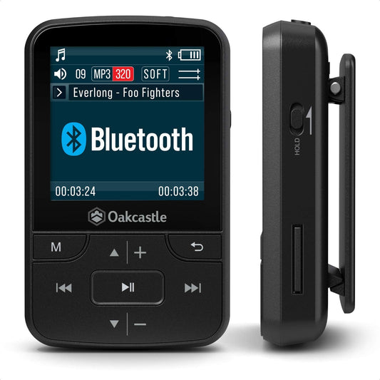 Oakcastle MP100 Bluetooth MP3 Player Portable Music Player FM Radio 8GB
