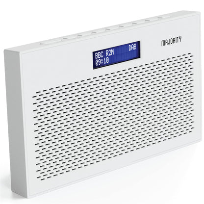 Majority Histon II Portable DAB Radio DAB/DAB+ & FM Compact Battery Mains White