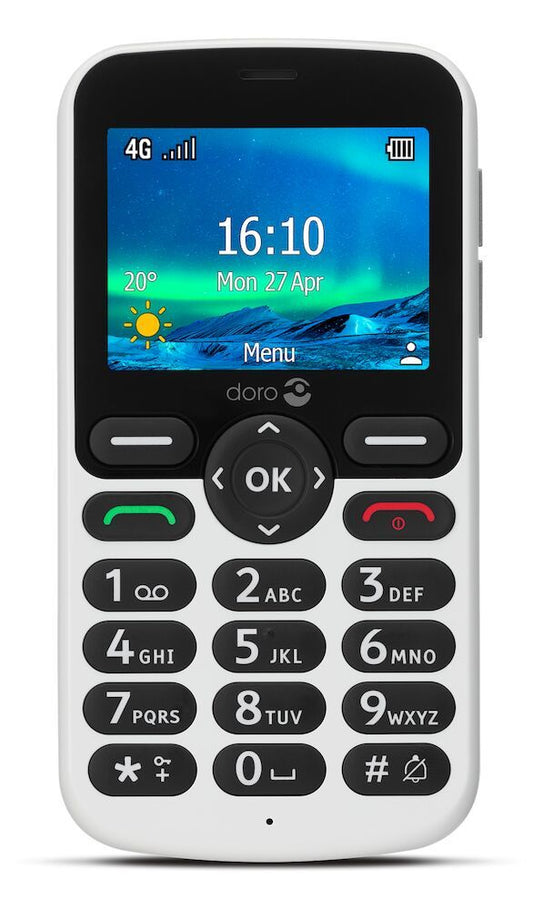 Doro 5860 6.1 cm (2.4") 112 g Black, White Feature phone