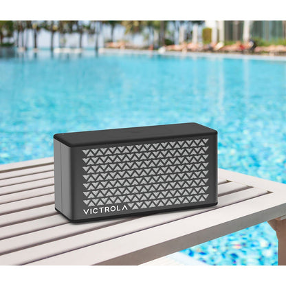 New VICTROLA Music Edition 2 Tabletop Bluetooth Speaker, IP67 Water and Dust Resistant, 20 Hour Battery Life, Multi-Speaker Pairing, Premium Sound and Passive Bass Radiator, Black