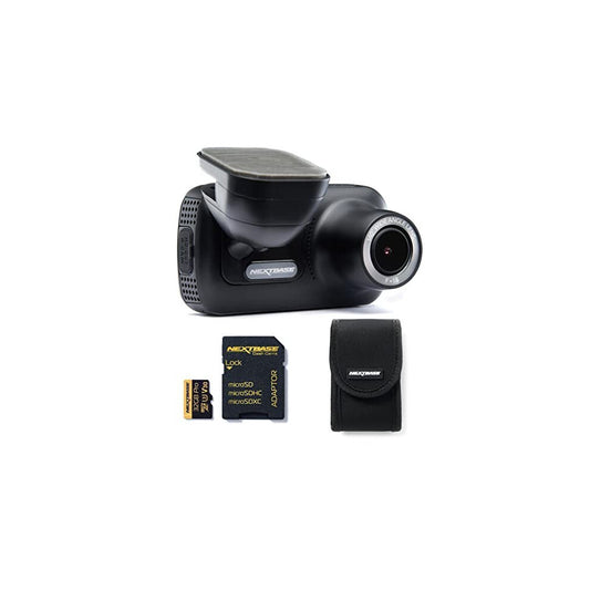Nextbase 322GW Dash Cam, Nextbase 32GB Micro SD Card & Case Bundle- Full