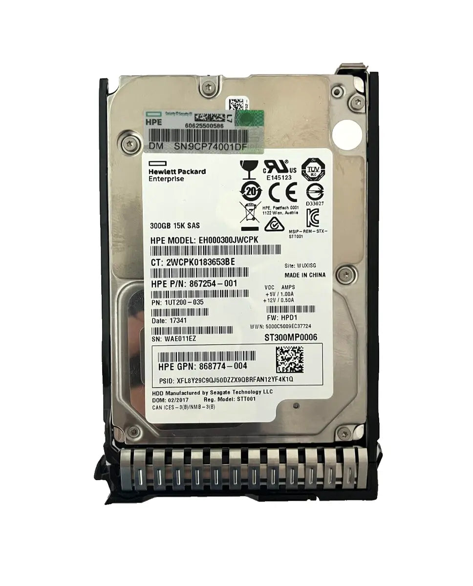 HP 867254-001 300Gb 12G 15K 2.5 DP SAS drive