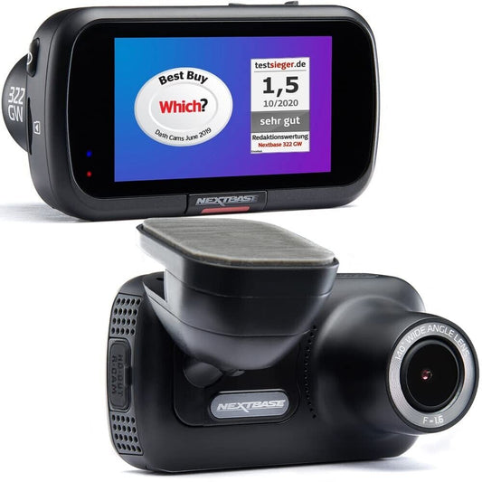 Nextbase 322GW Dash Cam 2.5" LED Car Recorder Night Vision Bluetooth WiFi