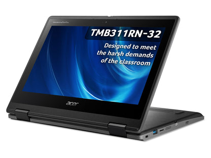 Acer TravelMate Spin B3 TMB311RN-32 (11.6" Full HD IPS Touchscreen, Intel Pentium Silver N6000, 4GB RAM, 128GB SSD, Windows 11 Pro Education)
