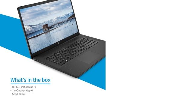 HP 17-cn0009na Laptop 43.9 cm (17.3") Full HD Intel® Core™ i3 i3-1125G4 8 GB DDR4-SDRAM 256 GB SSD Wi-Fi 5 (802.11ac) Windows 11 Home Silver