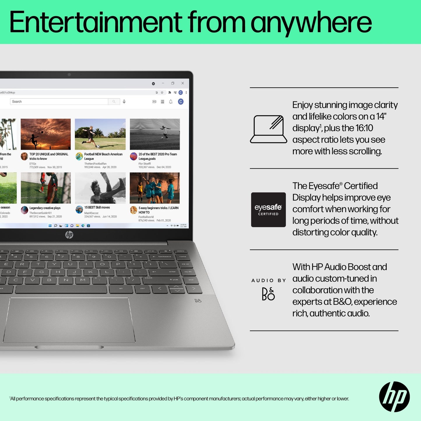 HP Pavilion Plus 14-eh0500sa Laptop 35.6 cm (14") 2.2K Intel® Core™ i5 i5-1240P 8 GB DDR4-SDRAM 512 GB SSD Wi-Fi 6E (802.11ax) Windows 11 Home Silver