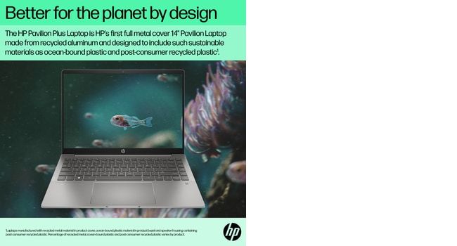 HP Pavilion Plus 14-eh0500sa Laptop 35.6 cm (14") 2.2K Intel® Core™ i5 i5-1240P 8 GB DDR4-SDRAM 512 GB SSD Wi-Fi 6E (802.11ax) Windows 11 Home Silver