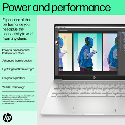 HP Pavilion Plus 14-eh0500sa Laptop 35.6 cm (14") 2.2K Intel® Core™ i5 i5-1240P 8 GB DDR4-SDRAM 512 GB SSD Wi-Fi 6E (802.11ax) Windows 11 Home Silver