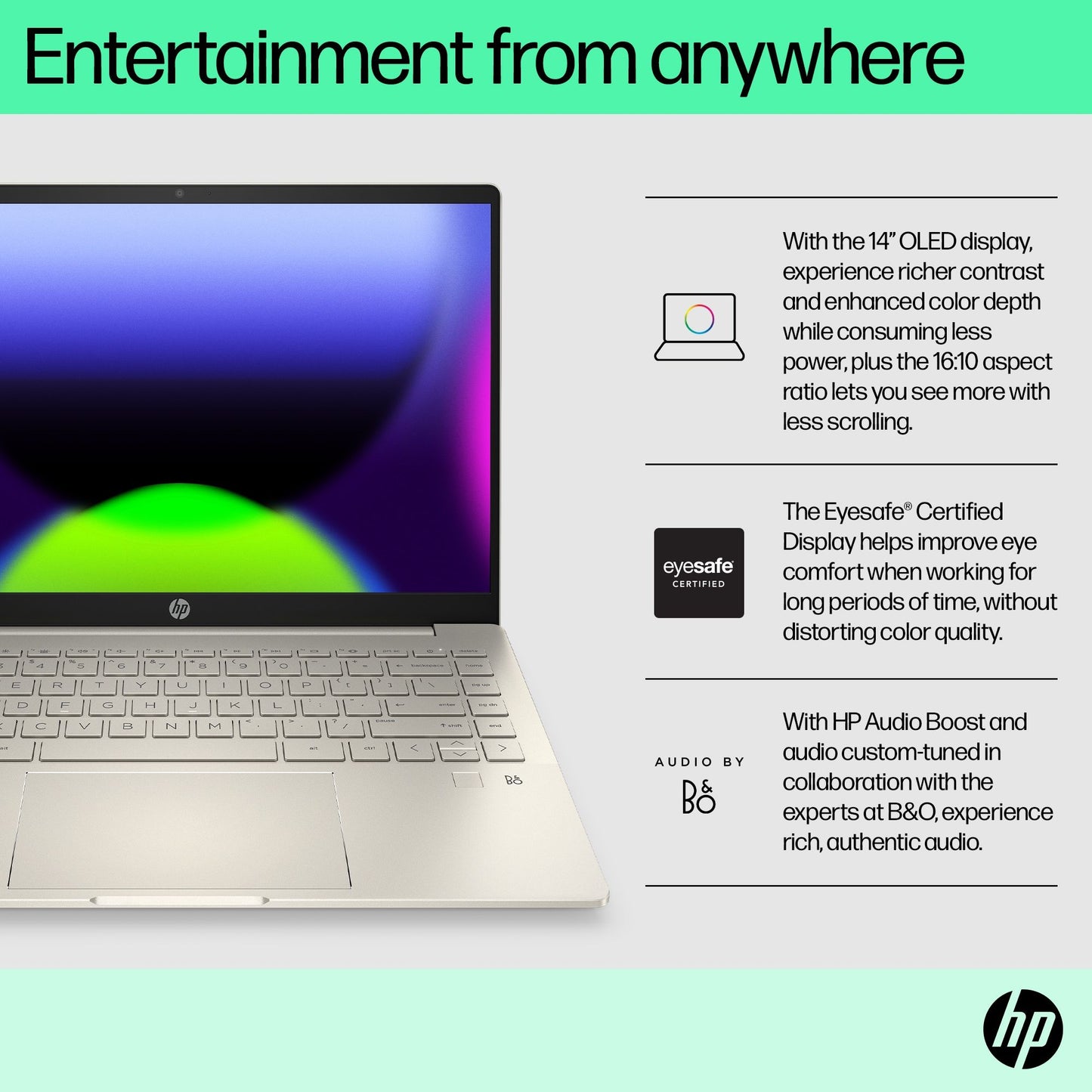 HP Pavilion Plus 14-eh0500sa Laptop 35.6 cm (14") 2.2K Intel® Core™ i5 i5-1240P 8 GB DDR4-SDRAM 512 GB SSD Wi-Fi 6E (802.11ax) Windows 11 Home Silver