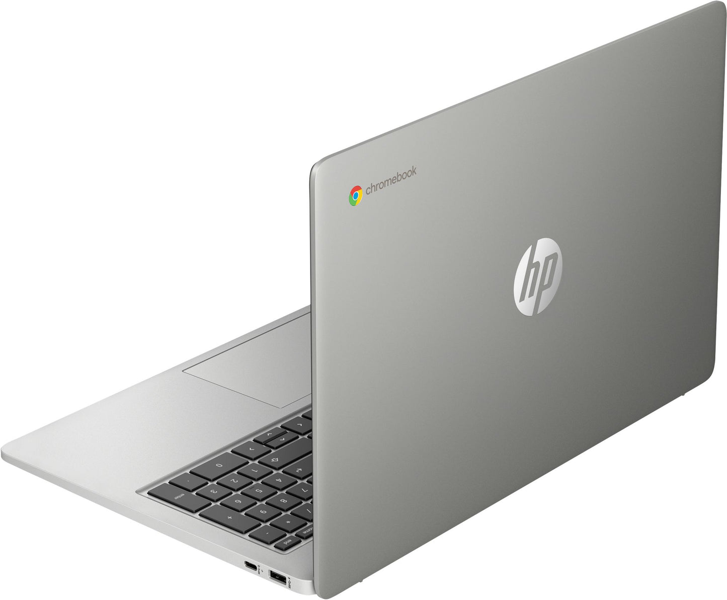 HP Chromebook 15a-na0001na 39.6 cm (15.6") HD Intel® Celeron® N4500 4 GB LPDDR4x-SDRAM 64 GB eMMC Wi-Fi 5 (802.11ac) ChromeOS Silver