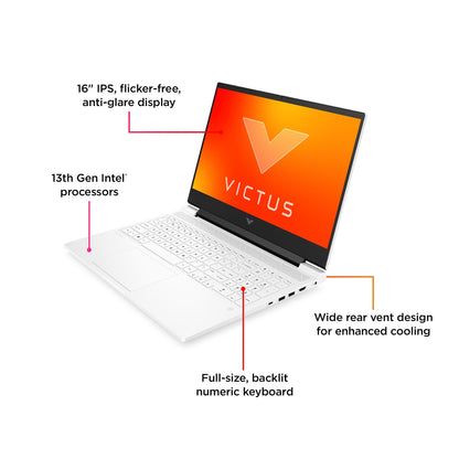 HP Victus Gaming 16-r0007na Laptop 40.9 cm (16.1") Full HD Intel® Core™ i5 i5-13500H 16 GB DDR5-SDRAM 512 GB SSD NVIDIA GeForce RTX 3050 Wi-Fi 6E (802.11ax) Windows 11 Home Black