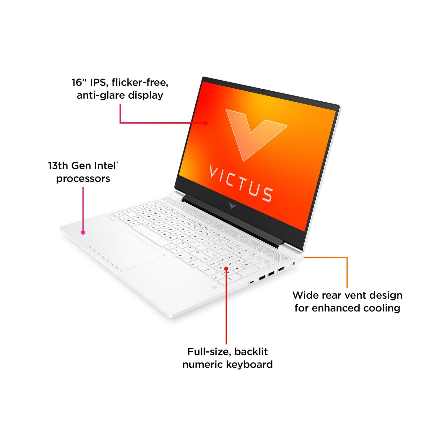 HP Victus Gaming 16-r0007na Laptop 40.9 cm (16.1") Full HD Intel® Core™ i5 i5-13500H 16 GB DDR5-SDRAM 512 GB SSD NVIDIA GeForce RTX 3050 Wi-Fi 6E (802.11ax) Windows 11 Home Black