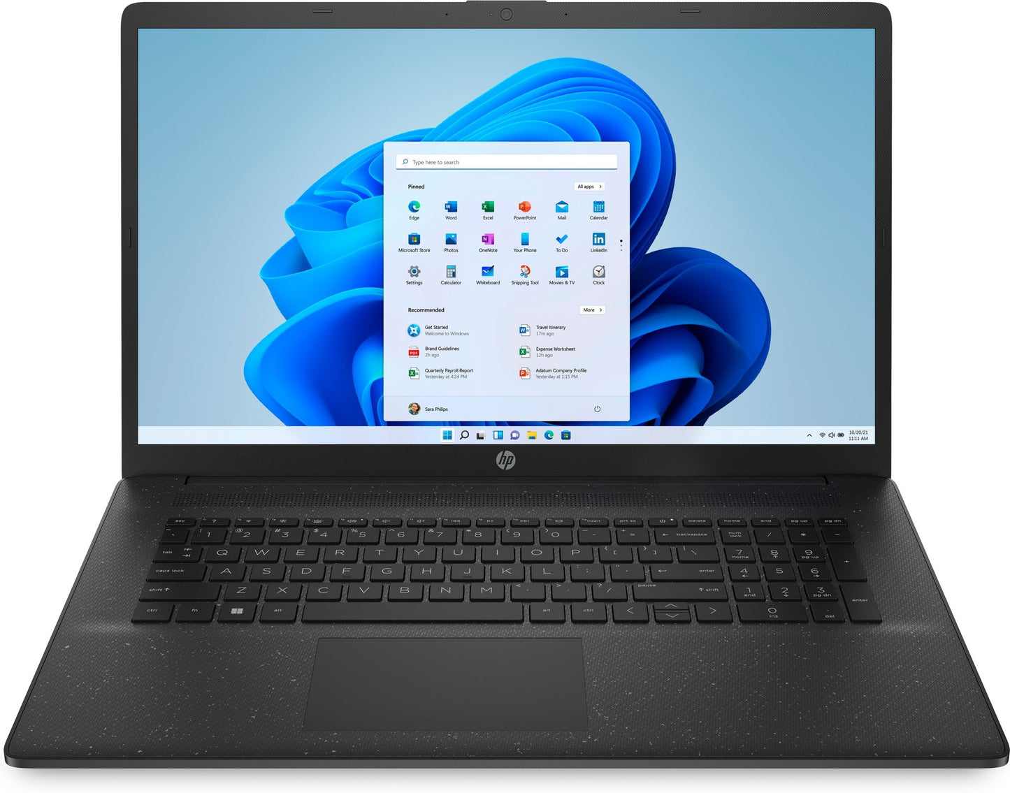HP 17-cn0041na Laptop 43.9 cm (17.3") Full HD Intel® Pentium® Gold 7505 4 GB DDR4-SDRAM 128 GB SSD Wi-Fi 5 (802.11ac) Windows 11 Home in S mode Black