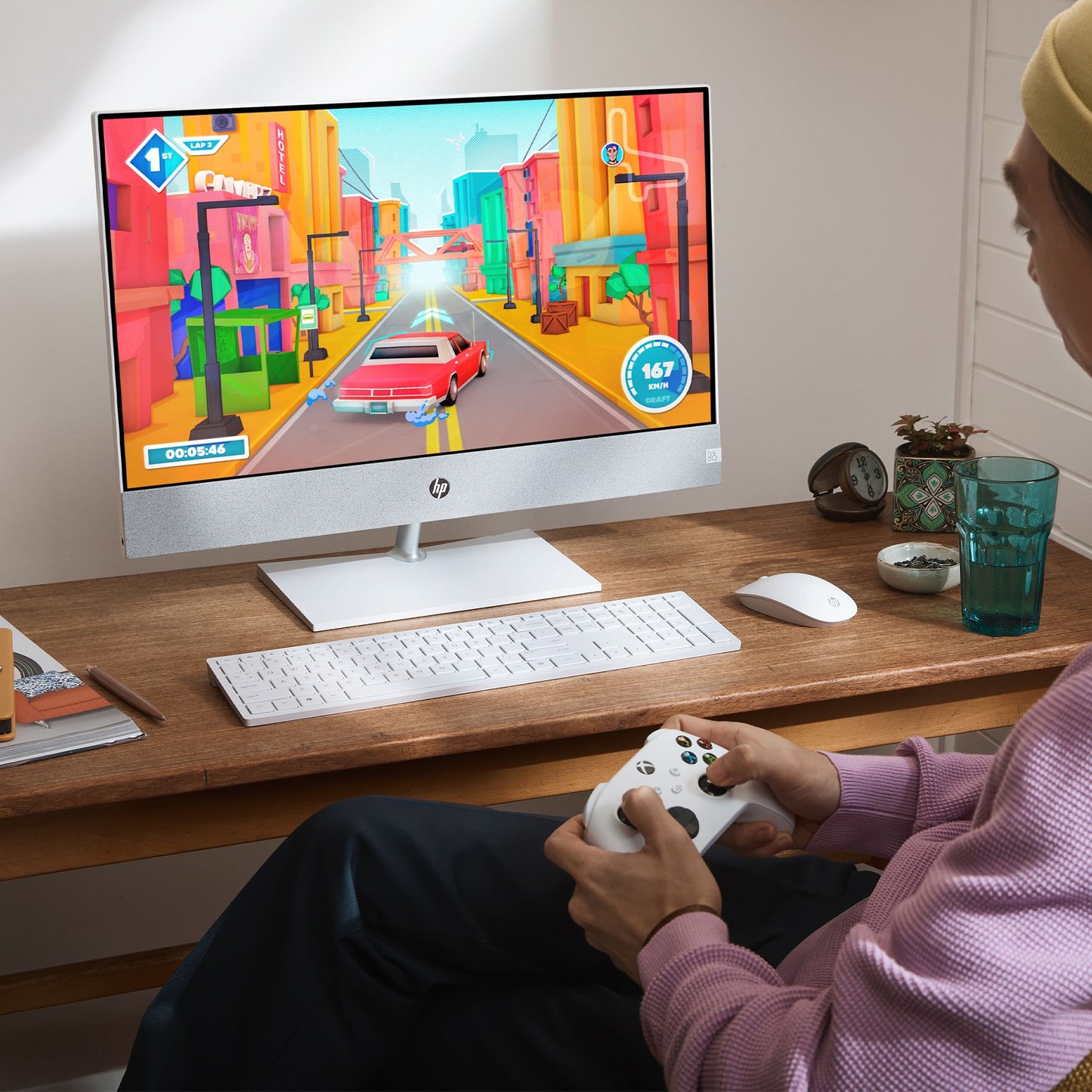 HP Pavilion 24-ca1000na Intel® Core™ i5 60.5 cm (23.8") 1920 x 1080 pixels 8 GB DDR4-SDRAM 512 GB SSD All-in-One PC Windows 11 Home Wi-Fi 5 (802.11ac) White