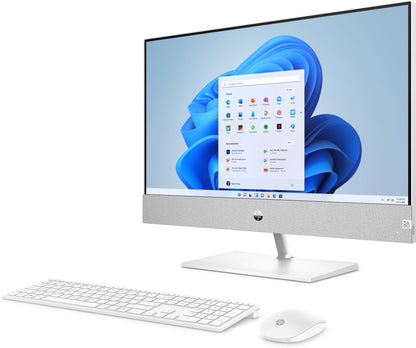 HP Pavilion 24-ca1004na AMD Ryzen™ 7 60.5 cm (23.8") 1920 x 1080 pixels 8 GB DDR4-SDRAM 512 GB SSD All-in-One PC Windows 11 Home Wi-Fi 6 (802.11ax) White