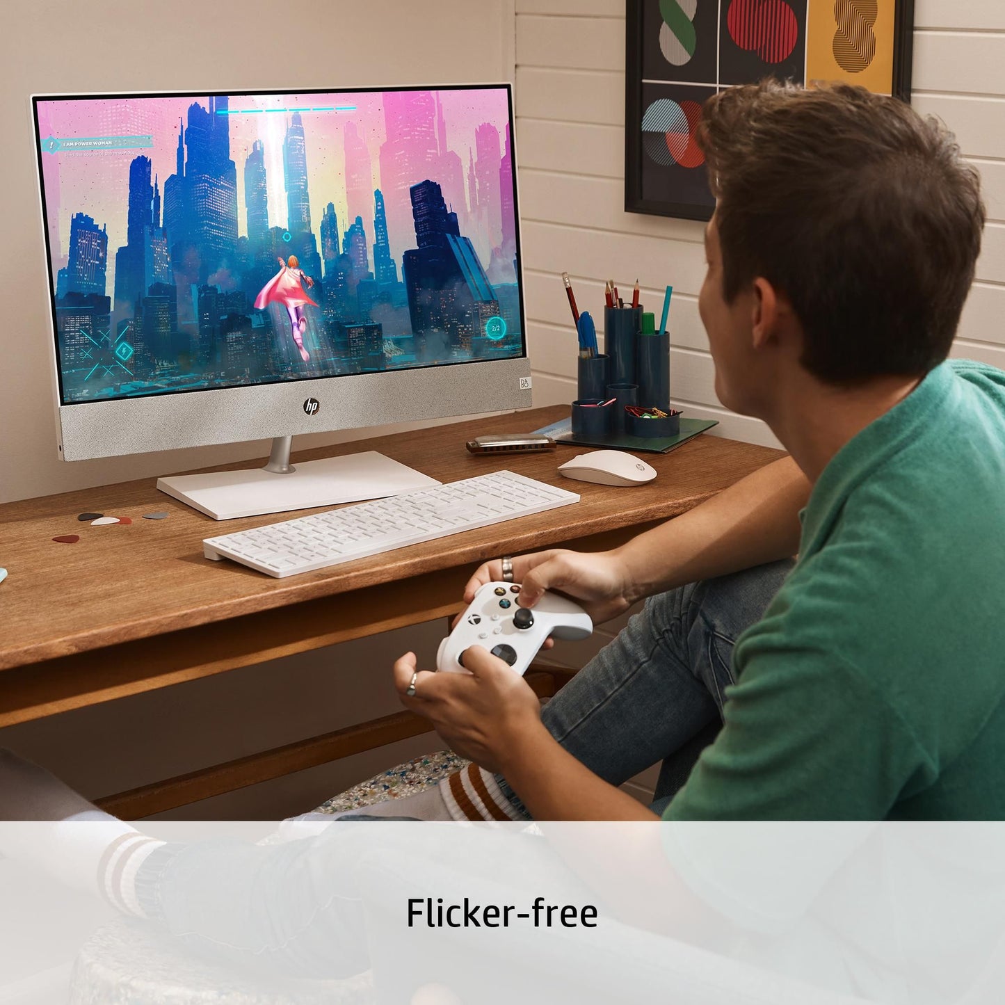 HP Pavilion 24-ca1004na AMD Ryzen™ 7 60.5 cm (23.8") 1920 x 1080 pixels 8 GB DDR4-SDRAM 512 GB SSD All-in-One PC Windows 11 Home Wi-Fi 6 (802.11ax) White