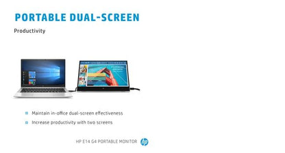 HP E-Series E14 G4 computer monitor 35.6 cm (14") 1920 x 1080 pixels Full HD LED White