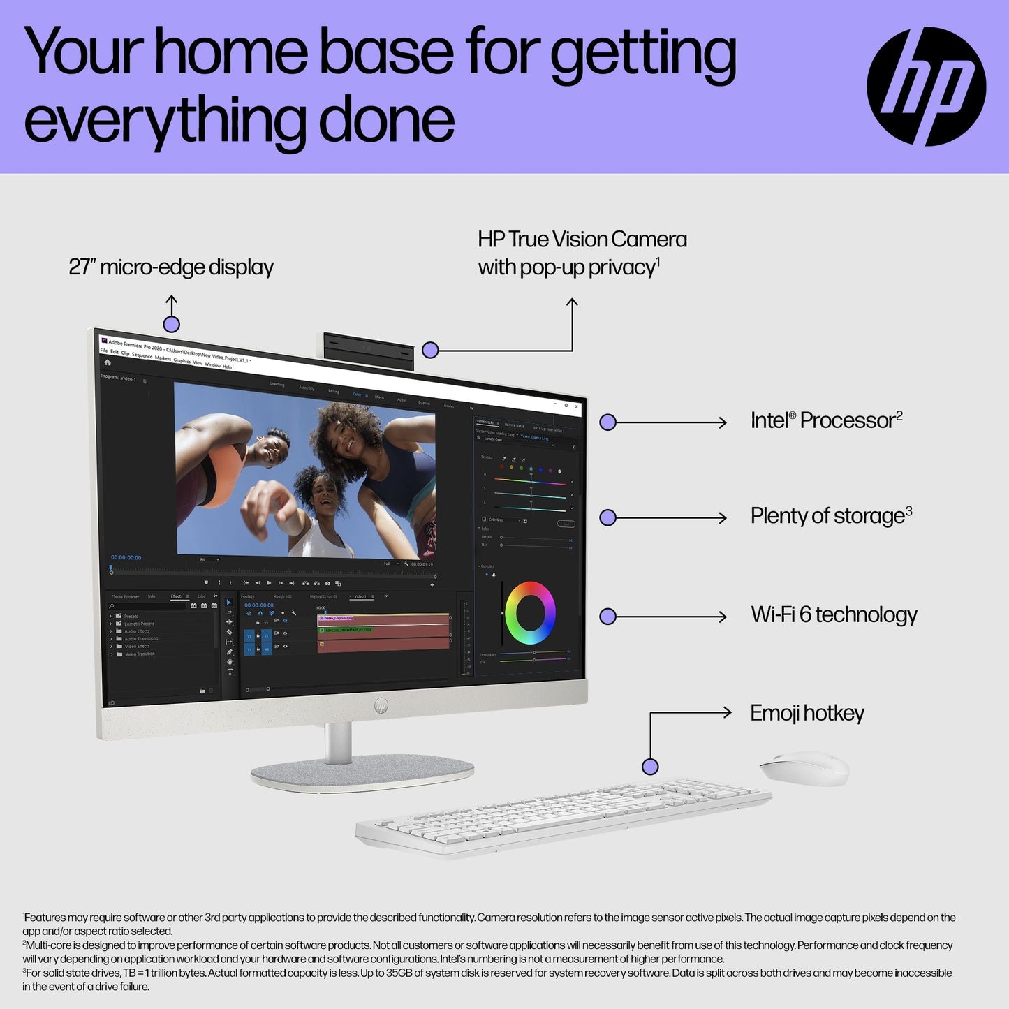 HP 27-cr0014na Intel® Core™ i5 68.6 cm (27") 1920 x 1080 pixels 16 GB DDR4-SDRAM 512 GB SSD All-in-One PC Windows 11 Home Wi-Fi 6 (802.11ax) White