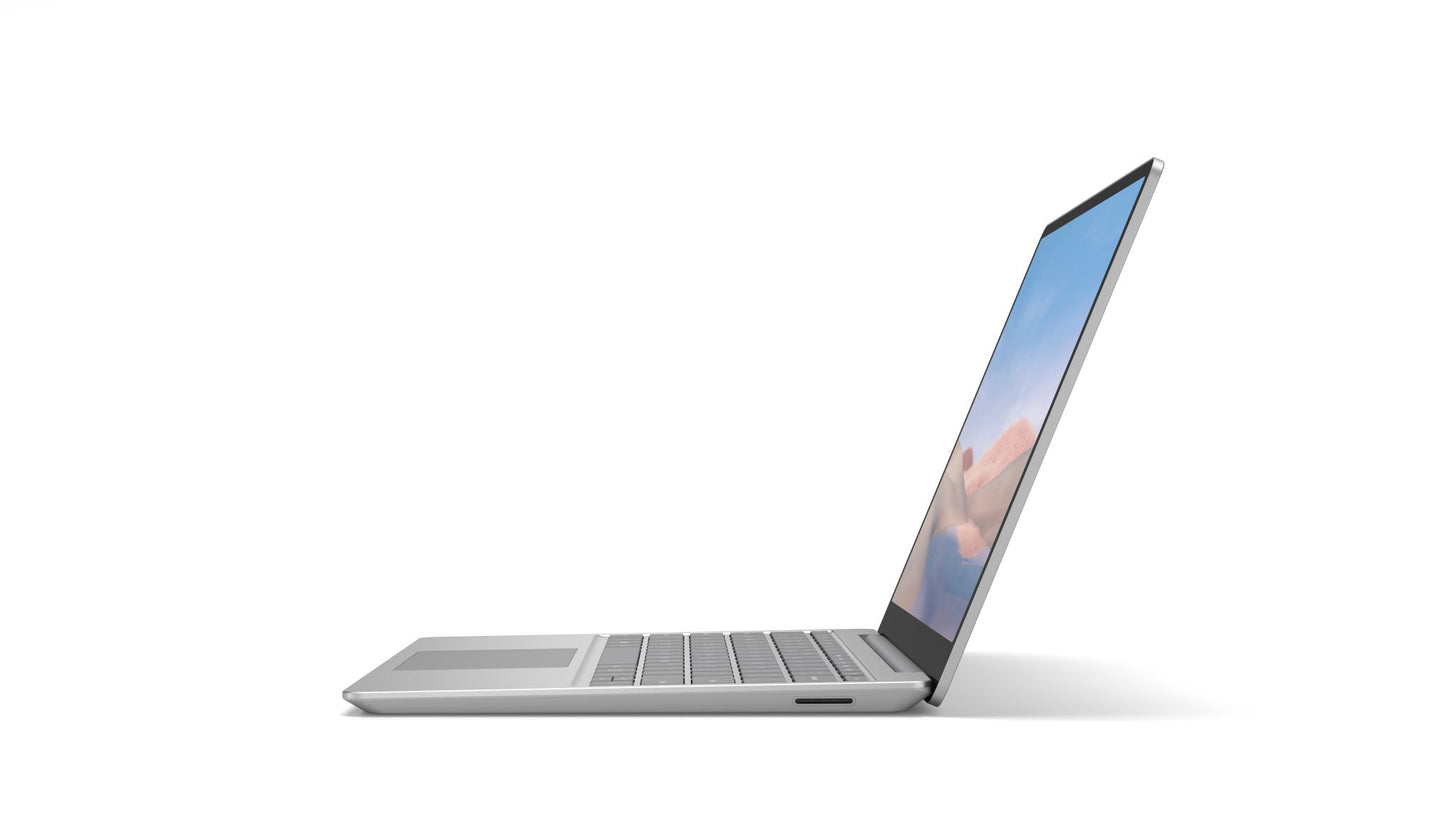 Microsoft Surface Laptop Go 31.6 cm (12.4") Touchscreen Intel® Core™ i5 i5-1035G1 4 GB LPDDR4x-SDRAM 64 GB eMMC Wi-Fi 6 (802.11ax) Windows 10 Pro Platinum