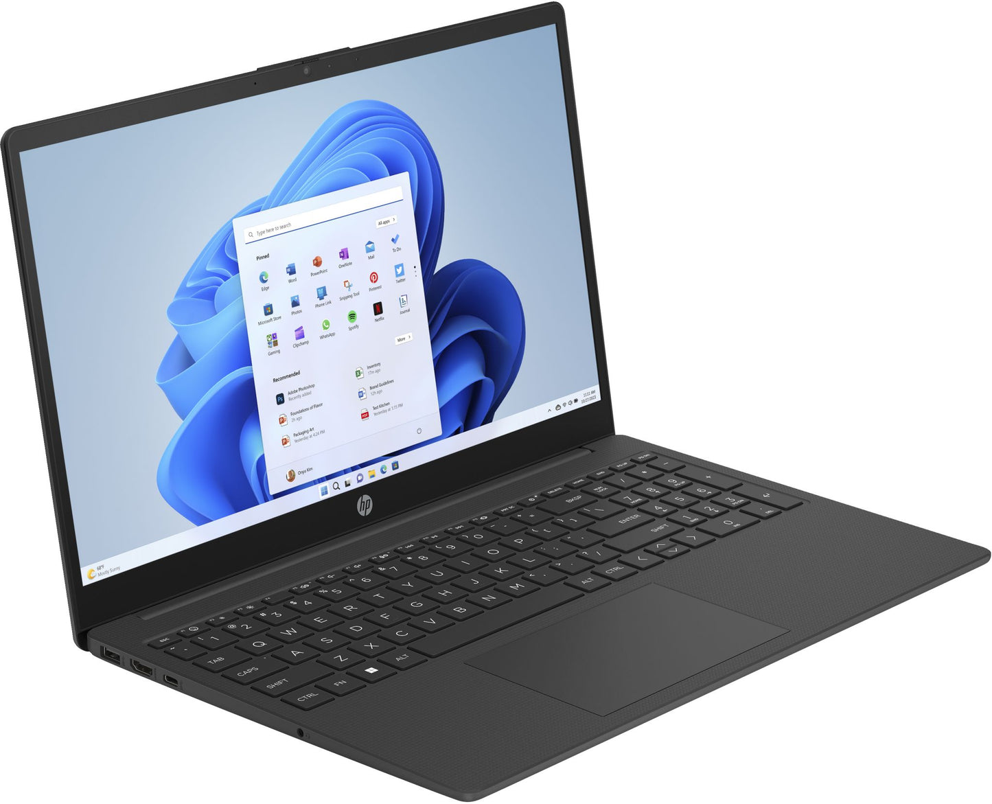 HP 15-fc0017na Laptop 39.6 cm (15.6") Full HD AMD Ryzen™ 5 7520U 8 GB LPDDR5-SDRAM 256 GB SSD Wi-Fi 6 (802.11ax) Windows 11 Home Black