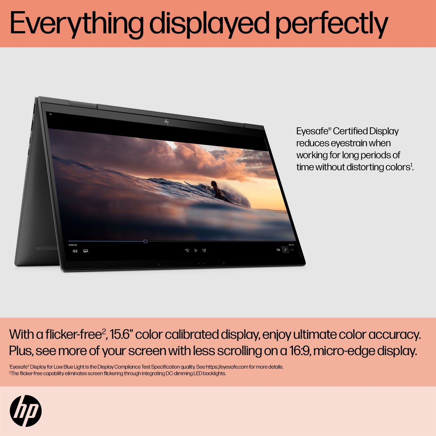 HP ENVY x360 15-ey0502sa Hybrid (2-in-1) 39.6 cm (15.6") Touchscreen Full HD AMD Ryzen™ 7 5825U 16 GB DDR4-SDRAM 512 GB SSD Wi-Fi 6E (802.11ax) Windows 11 Home Black